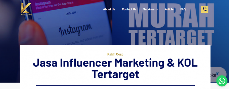 Jasa Influencer Marketing Kahfi Corp