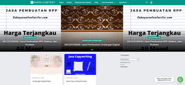 cahaya content writer